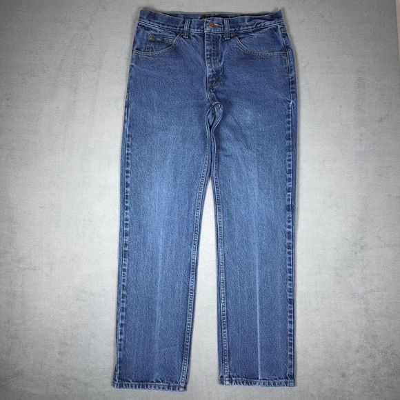 Lee Other - Lee Jeans Mens 33x32 Regular Fit Straight Leg Blue Denim Cotton Classic 5 Pocket